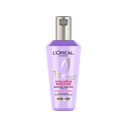 LOral Paris Hyaluron Moisture Hair Serum with hyaluronic acid for bouncy,frizz-free hair, 80 ml LOral Paris Hyaluron Moisture Hair Serum with hyaluronic acid for bouncy,frizz-free hair, 80 ml - Clear / 80 ml (Pack of 1)