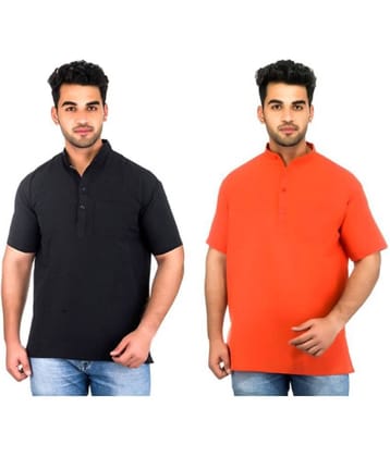 DESHBANDHU DBK Multi 100 Percent Cotton Kurta Pack of 2