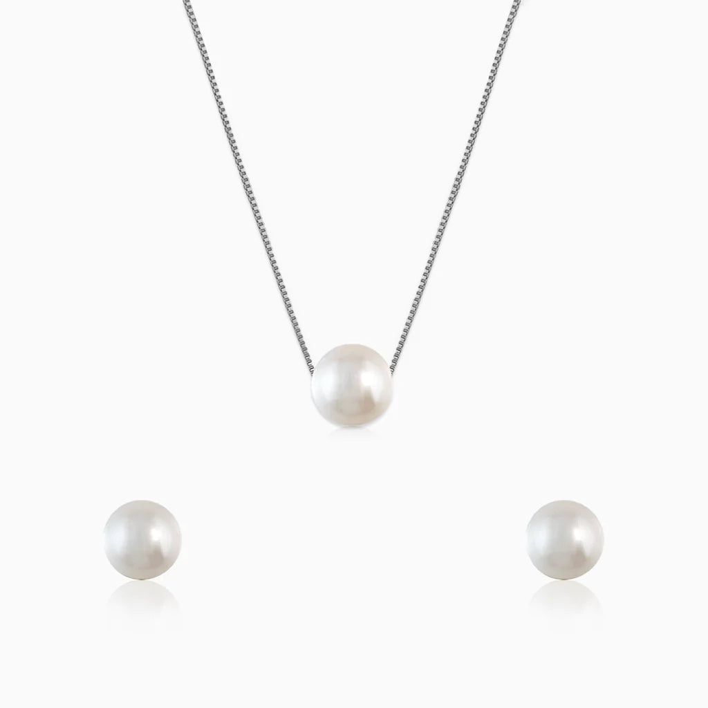 Silver Pendant Earring set for Girls and Women