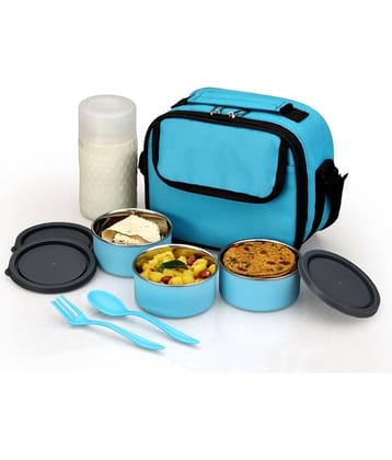 Analog kitchenware Lunch Box/Tiffin Stainless Steel Lunch Box 3 - Container ( Pack of 1 )