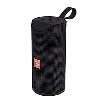 Rugged Wireless Bluetooth Speaker with 6000mAh Battery, AUX, USB, TF Support, and Durable Water-Resistant Design Color - Black