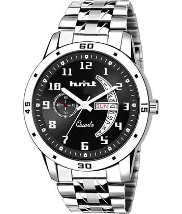 HMXT Silver Stainless Steel Analog Men's Watch