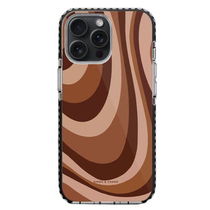 Brown swril pattern iPhone 15 Pro Max Stride Phone Case-Stride