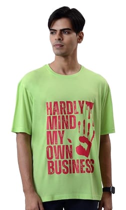 Miller Johnson Mens Cotton Oversized Graphic Print T-Shirt