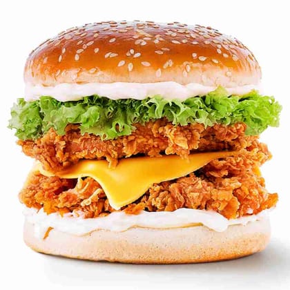 Double-up classic burger