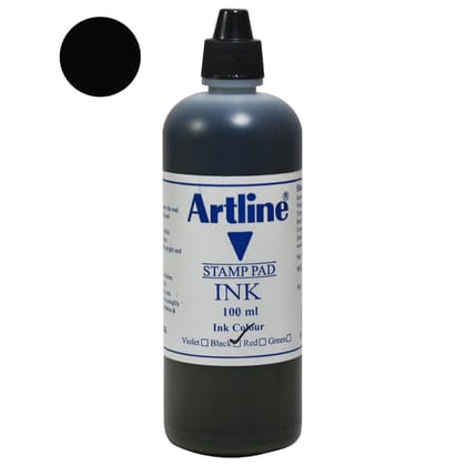 Artline Stamp Pad Ink 100 ML Black Colour Pack of 12