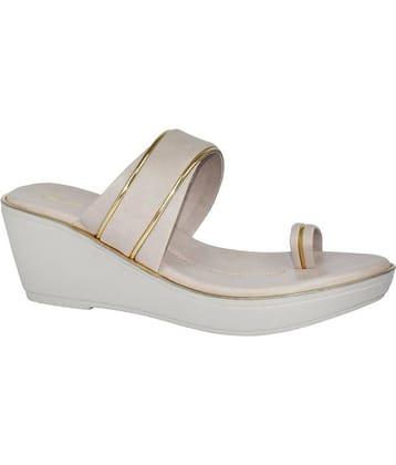 Ajanta - Beige Women's Slip On Heels