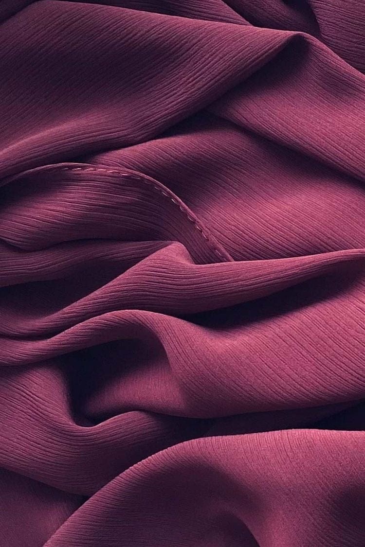Crinkle Silk - Satin Hijab - Wine-Wine