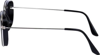 Unisex Red Silver Retro Square Sunglass