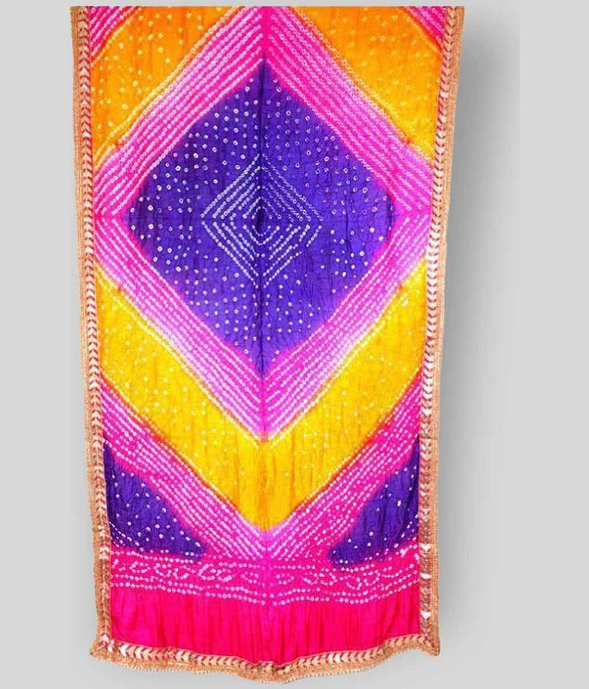 Raj Multicoloured Art Silk Bandhej Dupatta
