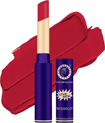 Colors Queen Queen Lips Matte Lipstick Waterproof with Smooth Application Sexy Red (Shade - 813)