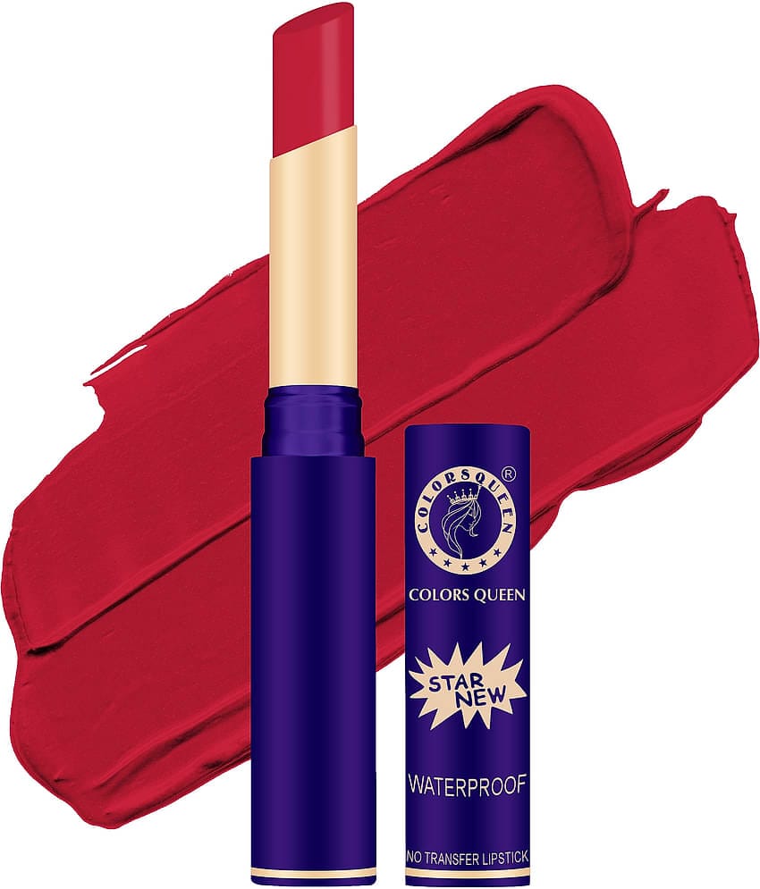Colors Queen Queen Lips Matte Lipstick Waterproof with Smooth Application Sexy Red (Shade - 813)