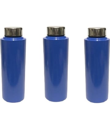 Dynore Navy Blue Stainless Steel Water Bottle 500 mL ( Set of 3 )