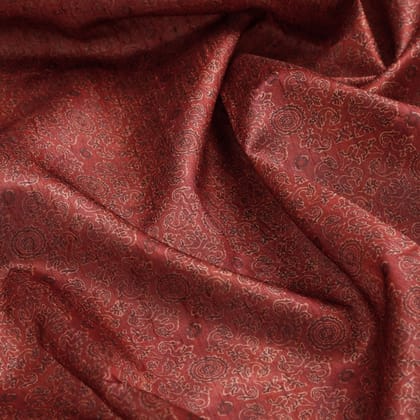 Maroon Ajrak Digital Printed Fabrics