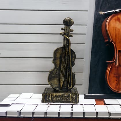 Musical Instruments Showpiece Polyresin for Home Décor Wall Shelf Table Office Living Room Decoration Item H- 26-Poly Resin