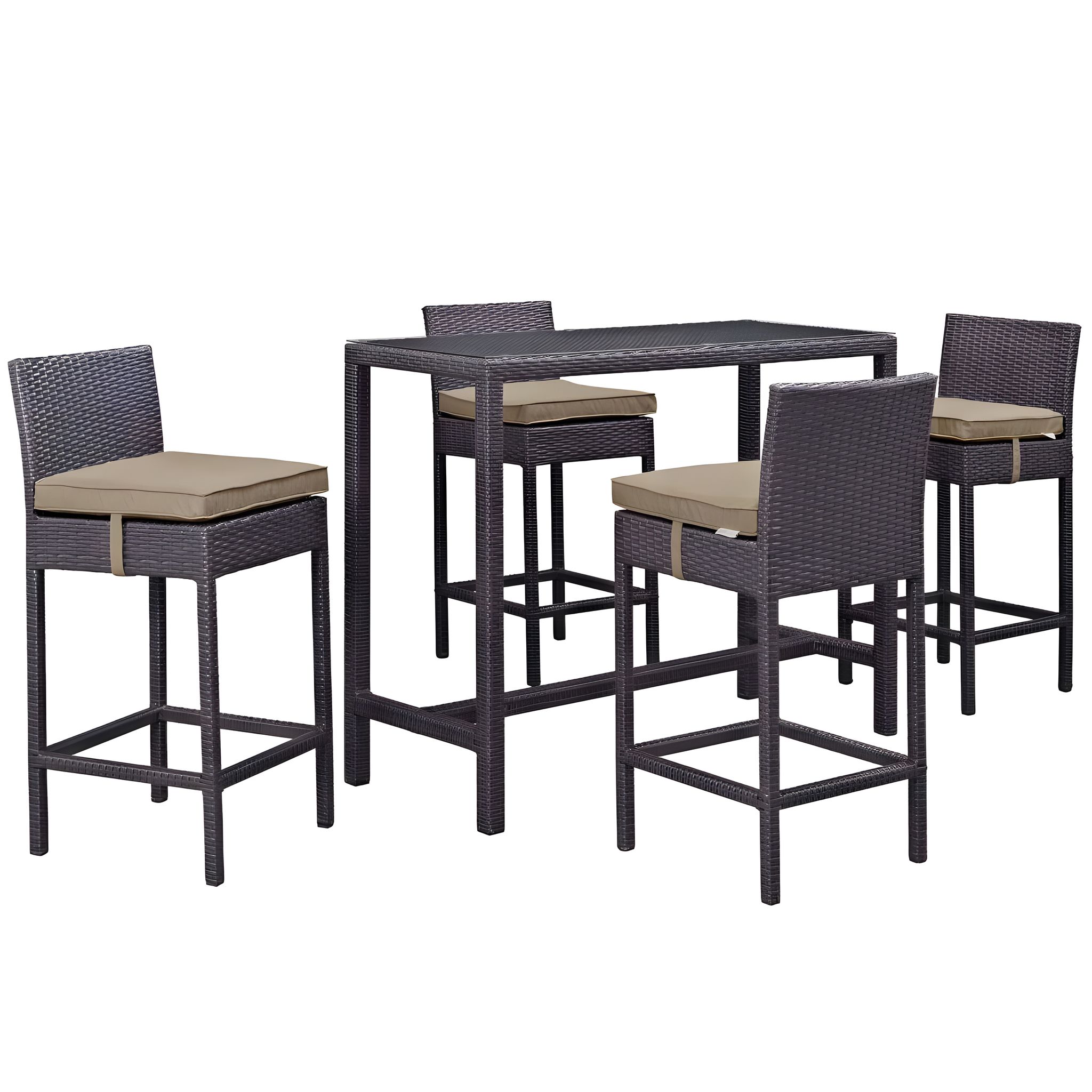 Patio Bar Chairs and Table Set For Outdoor, Garden, Living Room