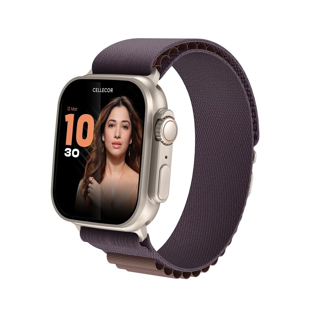 CELLECOR M4 Rush 1.91" HD Display | 600 NITS | AOD | BT-Calling | AI Voice | IP67 | Rotating Crown | SmartWatch (Garnish Black Green)