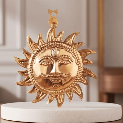 Copper Showpiece Wall Hanging Sun, Height : 5 Inch (ZMAS219 C)