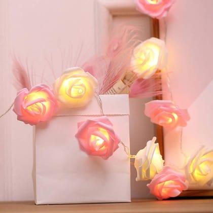 Rose Flower LED String Fairy Light 14 LED 3 Meter Night Light for Home Decor, Plastic Rose String Lights for Bedroom Decor, LED Light for Indoor, Outdoor Decoration(Multicolor, Plug-in) Rose Flower LED String Fairy Light 14 LED 3 Meter Night Light for Home Decor, Plastic Rose String Lights for Bedroom Decor, LED Light for Indoor, Outdoor Decoration(Multicolor, Plug-in)