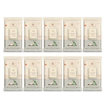 Baby Forest Mulmul Baby Wipes, Ultra-soft, Water-based, 3X thicker and softer wipes 72 Wipes, Pack of 10