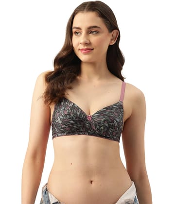 Leading Lady Pack of 1 Nylon Lightly Padded T-Shirt Bra For Women ( Multicolor )