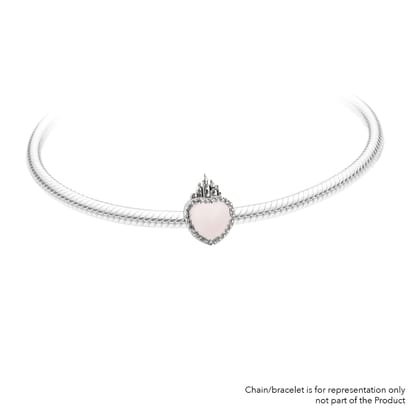 Castle Charm Pink | 925 Silver charms for Bracelets / Chain-Free / Silver / Modern