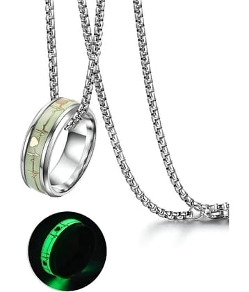 Style Wind Silver Plated Stainless Steel Chain with Pendant ( Pack of 1 )