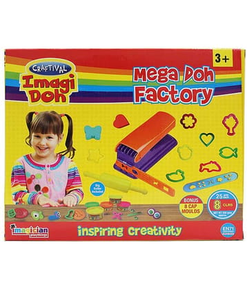 RABBIT MEGA DOH FACTORY KIT + 26 Toys|Creative Kit for Kids|Modelling Dough Kit for Kids| Arts and Crafts Gift for Kids|Play Dough Kit for Kids | Age 3-12 Year Old