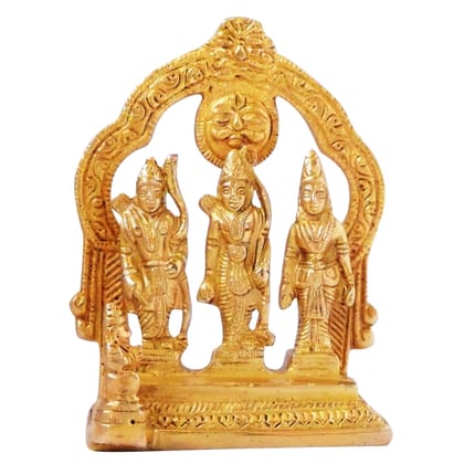 Brass Ram Darbar Showpiece Statue | Premium Brass Ram Parivar Idol, Height : 5 Inch (BSMAS1096 A)
