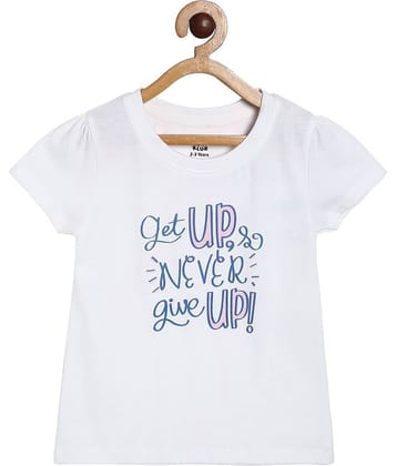 MINI KLUB Pack of 1 Baby Girls 100% Cotton Top ( White )