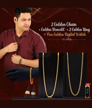 Fadiso Fashion Gold Metal Analog Men's Watch