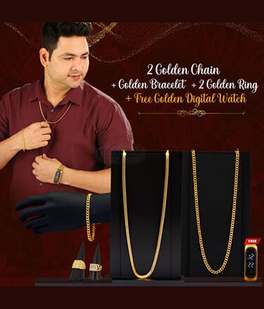 Fadiso Fashion Gold Metal Analog Men's Watch