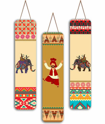 Saf Wood Wall Sculpture Multi - Pack of 3