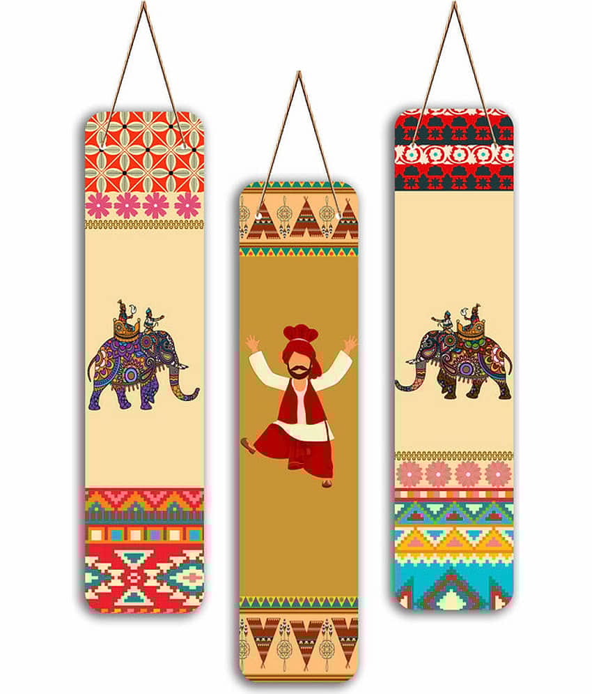 Saf Wood Wall Sculpture Multi - Pack of 3