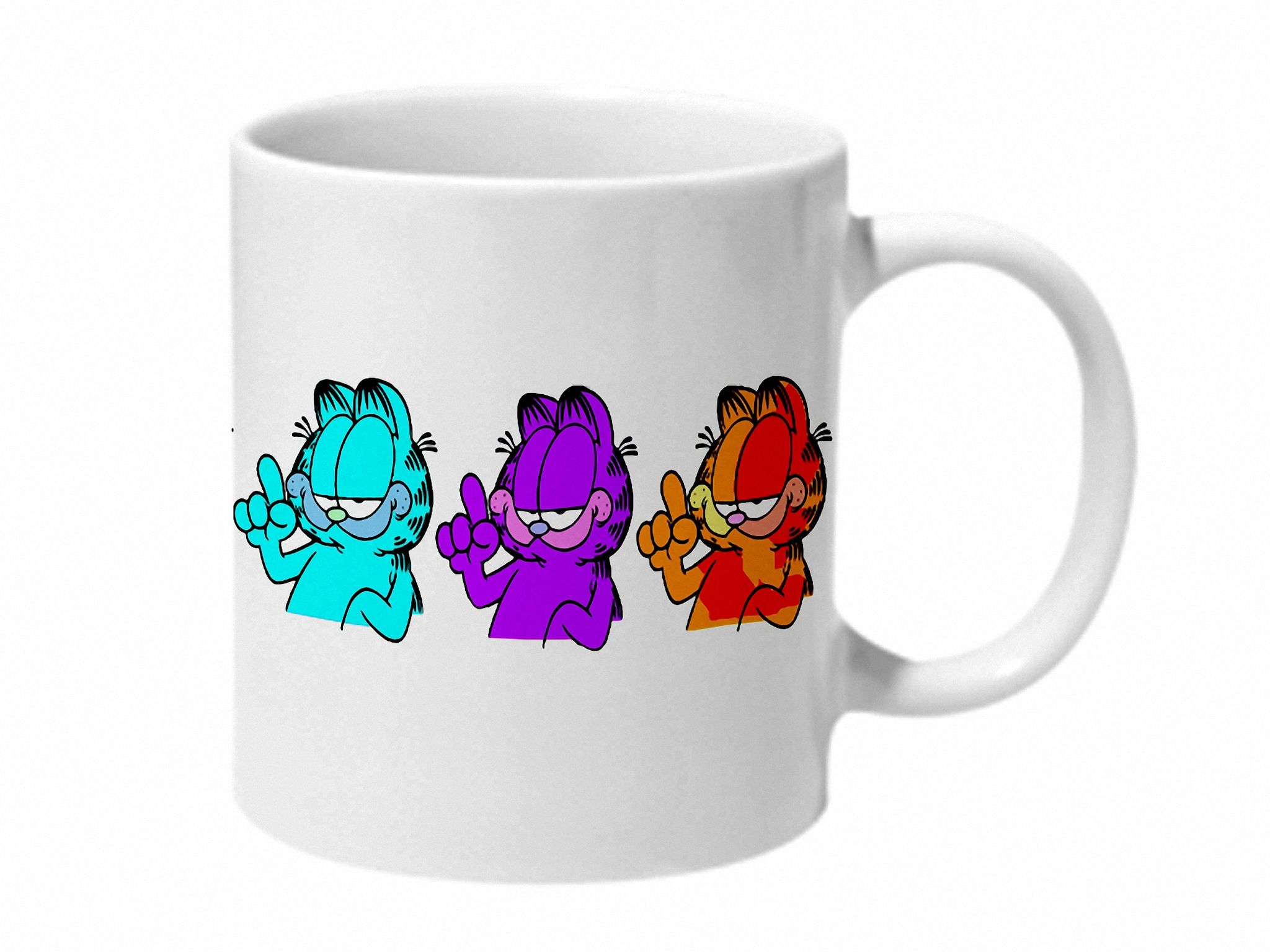 Multicolor Colors Of Garfield Ceramic Mug