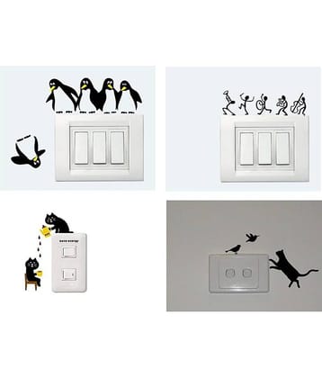 Asmi Collection Vinyl Switch Board Sticker - Pack of 4