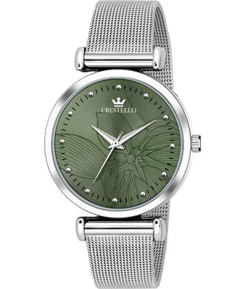 Crestello - Silver Metal Analog Womens Watch