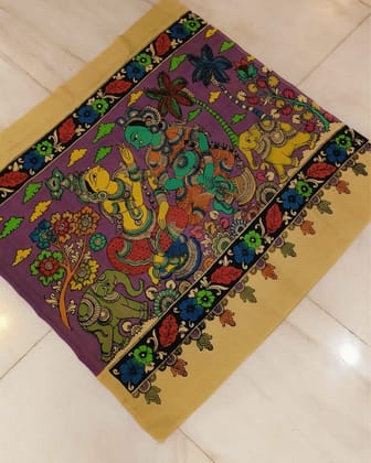 Syaahi Bangalori Silk Multicolor Modern Wall Hanging
