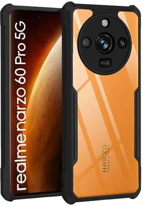 PLUGTECH Slim Shockproof Case | Matte Black Soft | Drop Protection | Precise Cutouts | Premium Mobile Cover for Realme Narzo 60 Pro