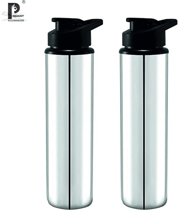 PIQUANT KITCHENWARE - Silver Sipper Water Bottle ( Pack of 2 )
