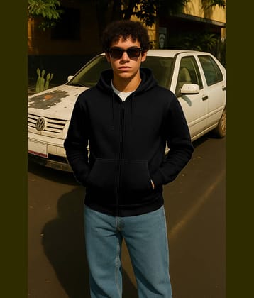 FTX Fleece Men's Casual Jacket - Black ( Pack of 1 )