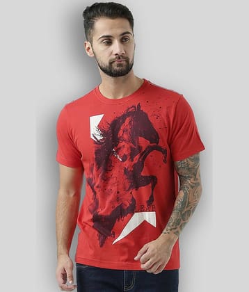 Huetrap Pack of 1 Cotton Regular Fit Men's T-Shirt ( Red )