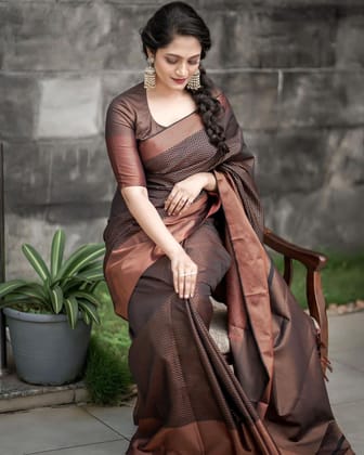 Zari Work Silk Saree With Blouse Piece