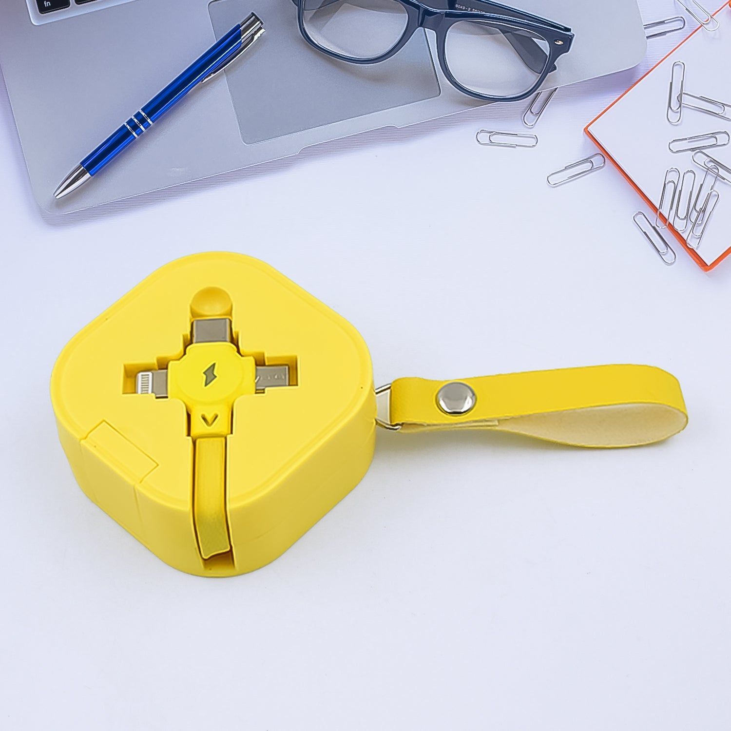 3 in 1 Charger Cable, Retractable Type, Compatible with Smartphones (1 Pc)_assorted colour