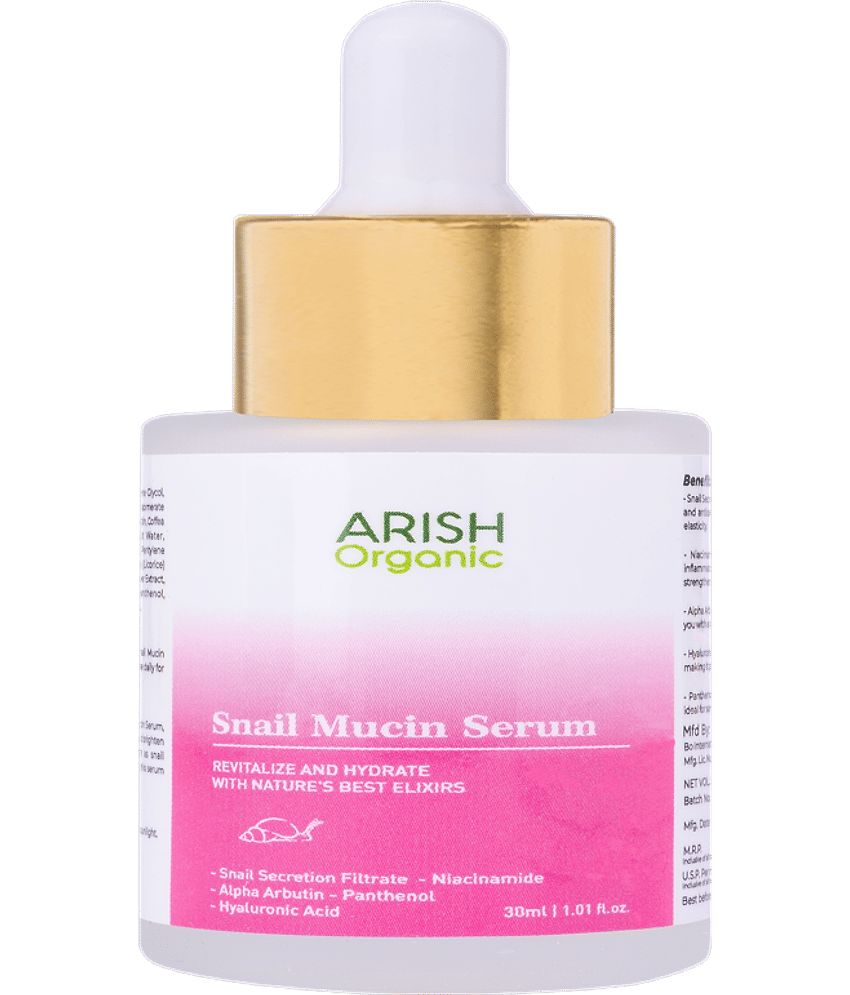 Arish Organic Face Serum Snail Mucin Radiant Glow For All Skin Type ( Pack of 1 )