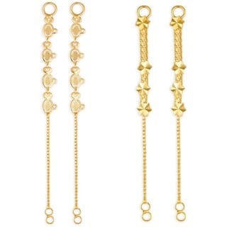 1gram gold Plated Kanchain Ear chain earcuff Ear to Ear Combo for Women & Girls
