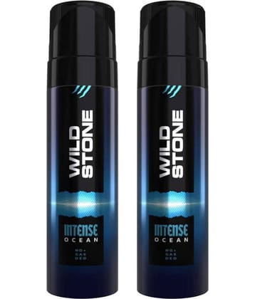 Wild Stone Intense Ocean No Gas Deo Deodorant Spray - For Men (240 ml, Pack of 2)