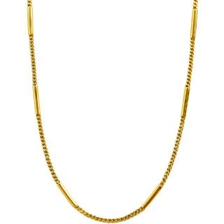 KIMTI 18K Gold Plated Men Chian (Bar & Link Chain, GOLD) KIMTI 18K Gold Plated Men Chian (Bar & Link Chain, GOLD)