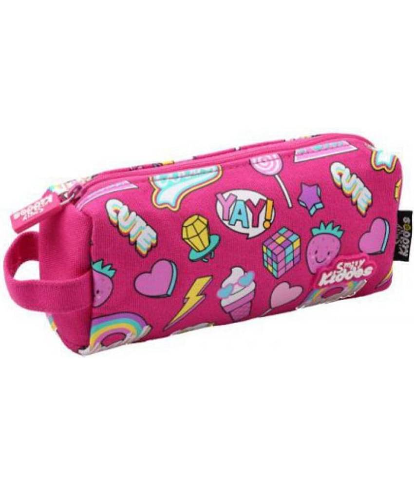 Smily Kiddos Smily Pencil Pouch Pink | School Kids Pencil Cases | Kids Stationary Products
