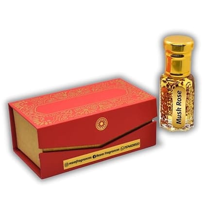 Reem Fragrances Musk Rose Attar | Long Lasting & Alcohol Free | 6 ml Reem Fragrances Musk Rose Attar | Long Lasting & Alcohol Free | 6 ml